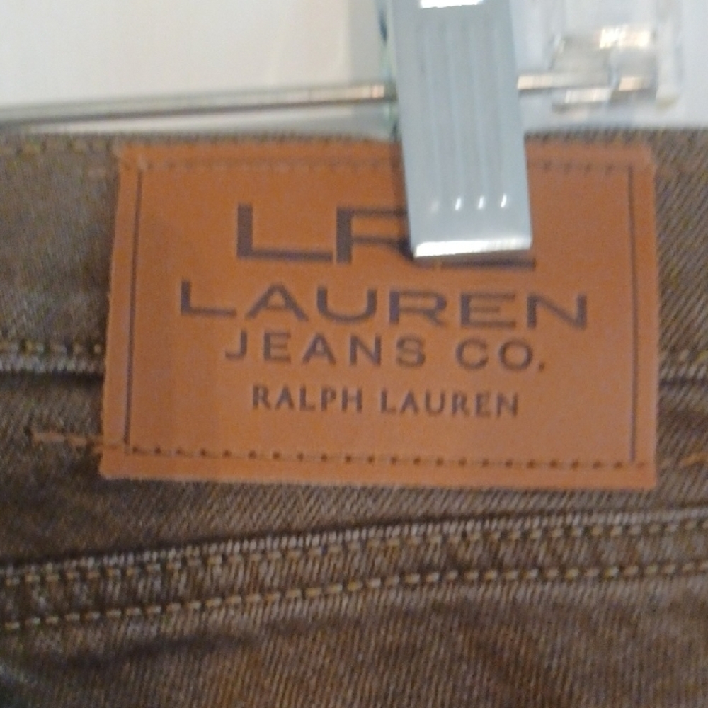 Ralph Lauren Women's Straight Leg Jeans - Brown Size 2 P Green Lable - Picture 4 of 5
